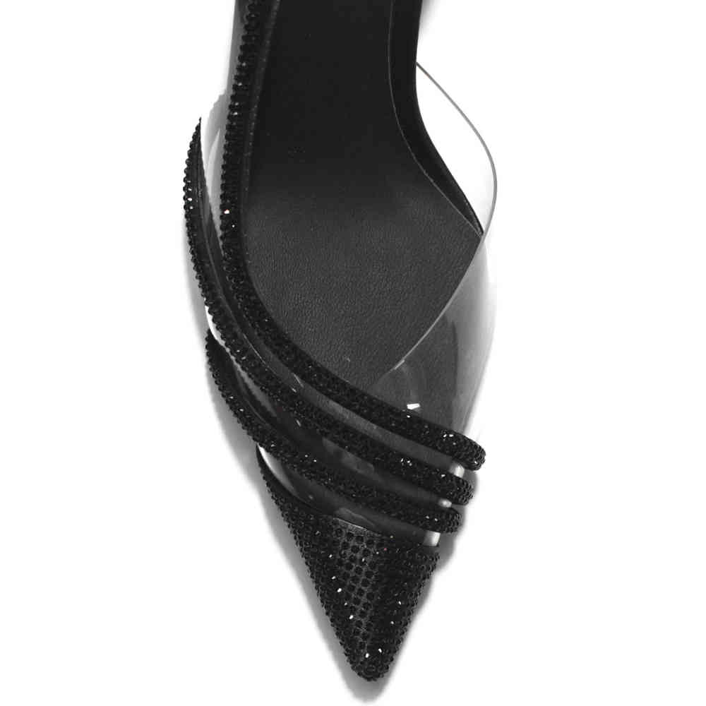 Rene Caovilla Black Premium Heel Sandals-thumb-3