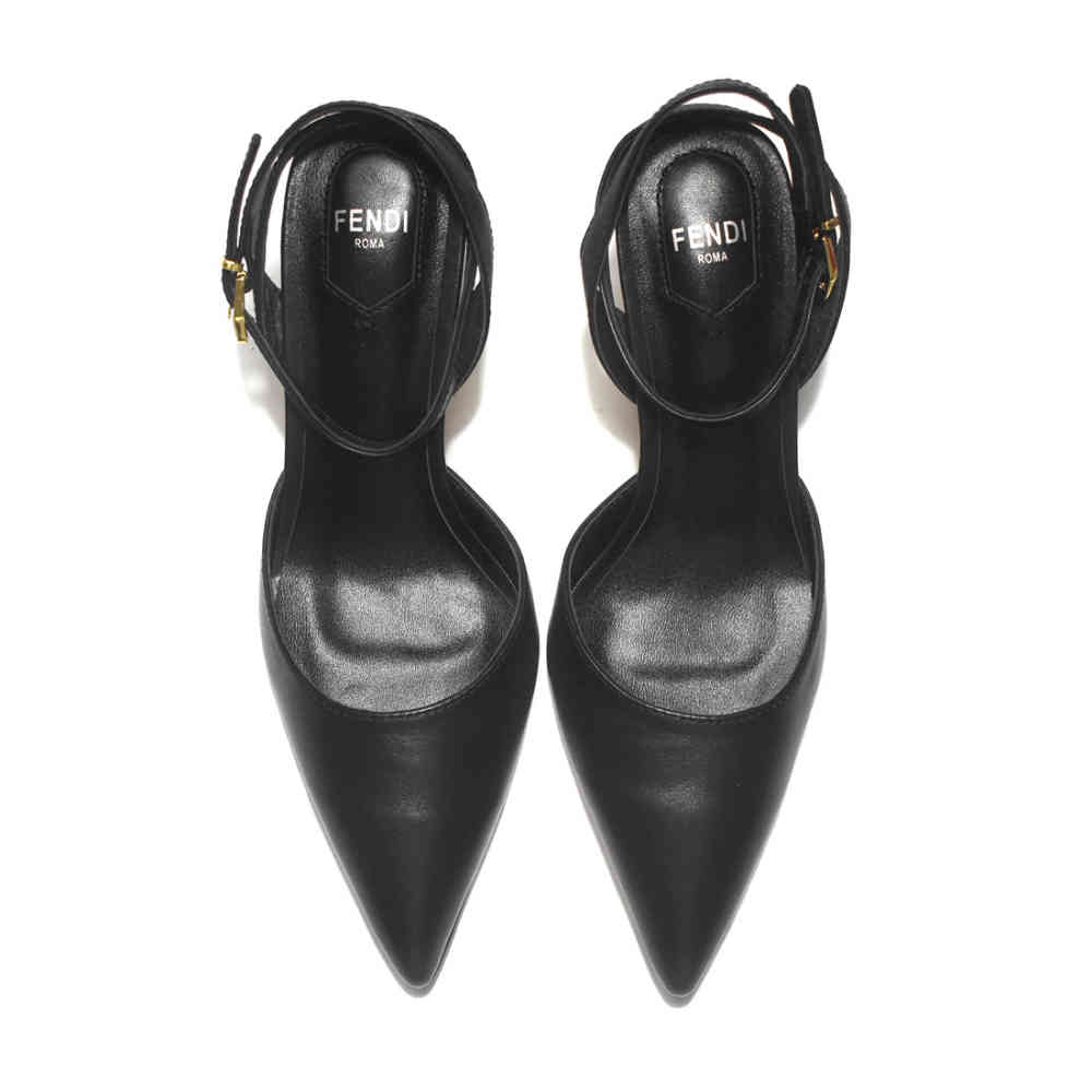 Fendi Black Premium Heel Sandals-thumb-5