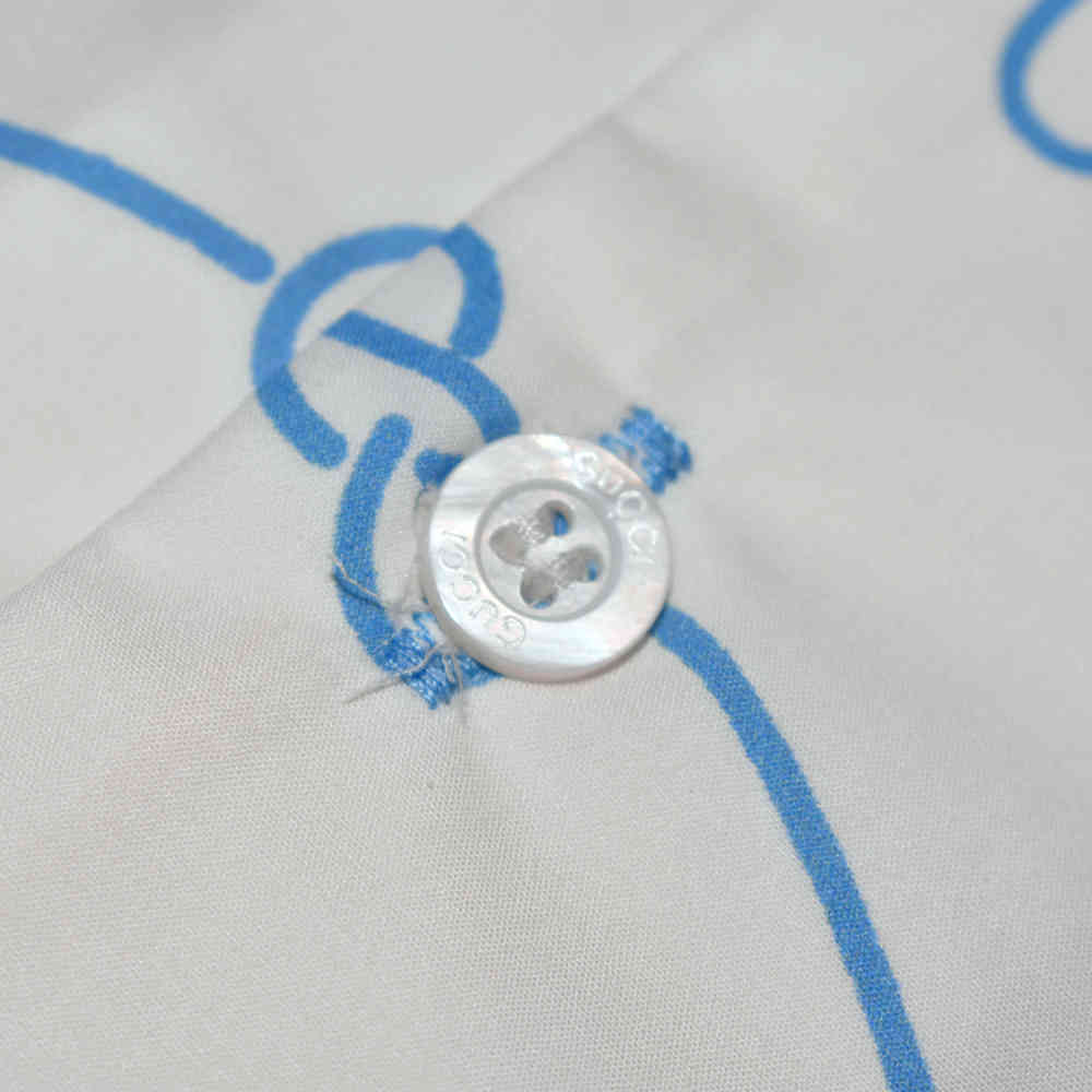 Gucci Bandana Print white & light blue Cotton Shirt-thumb-3
