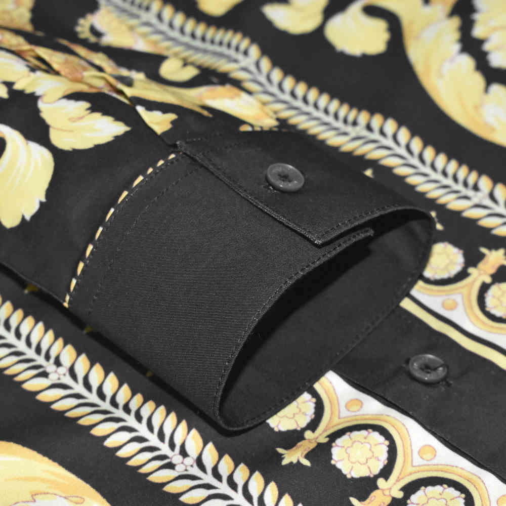 Versace Black Barocco Silk Shirt-5