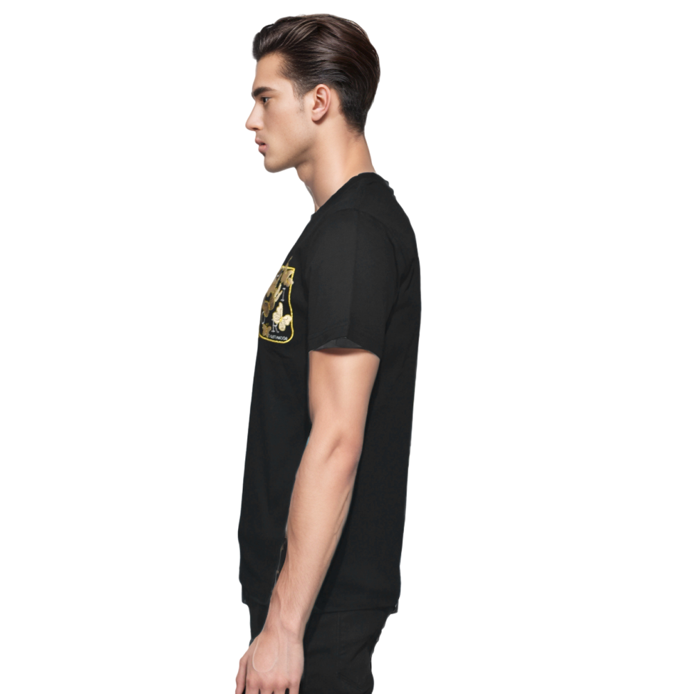 Dior Butterfly Embroidery Pocket Black T-shirt-2
