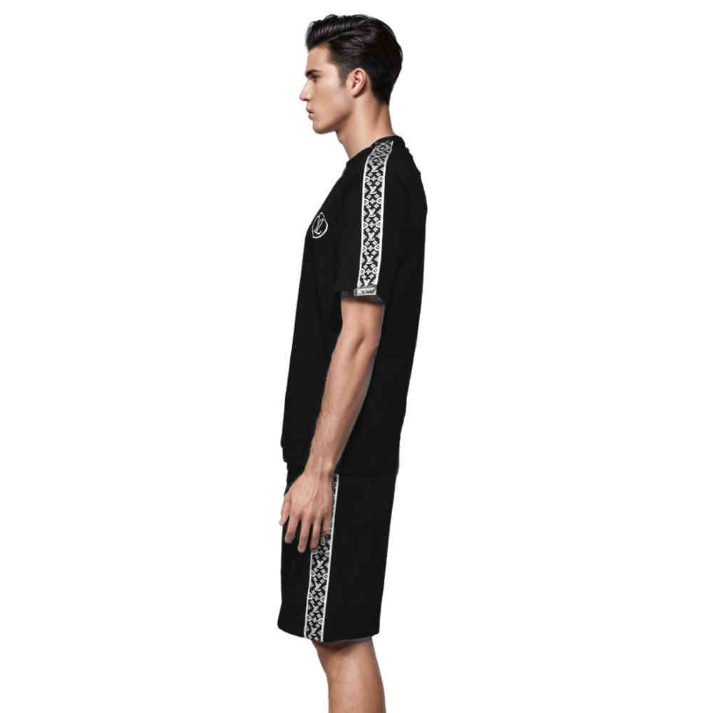 Louis Vuitton Monogram logo Black T-shirt & Shorts Combo-thumb-2