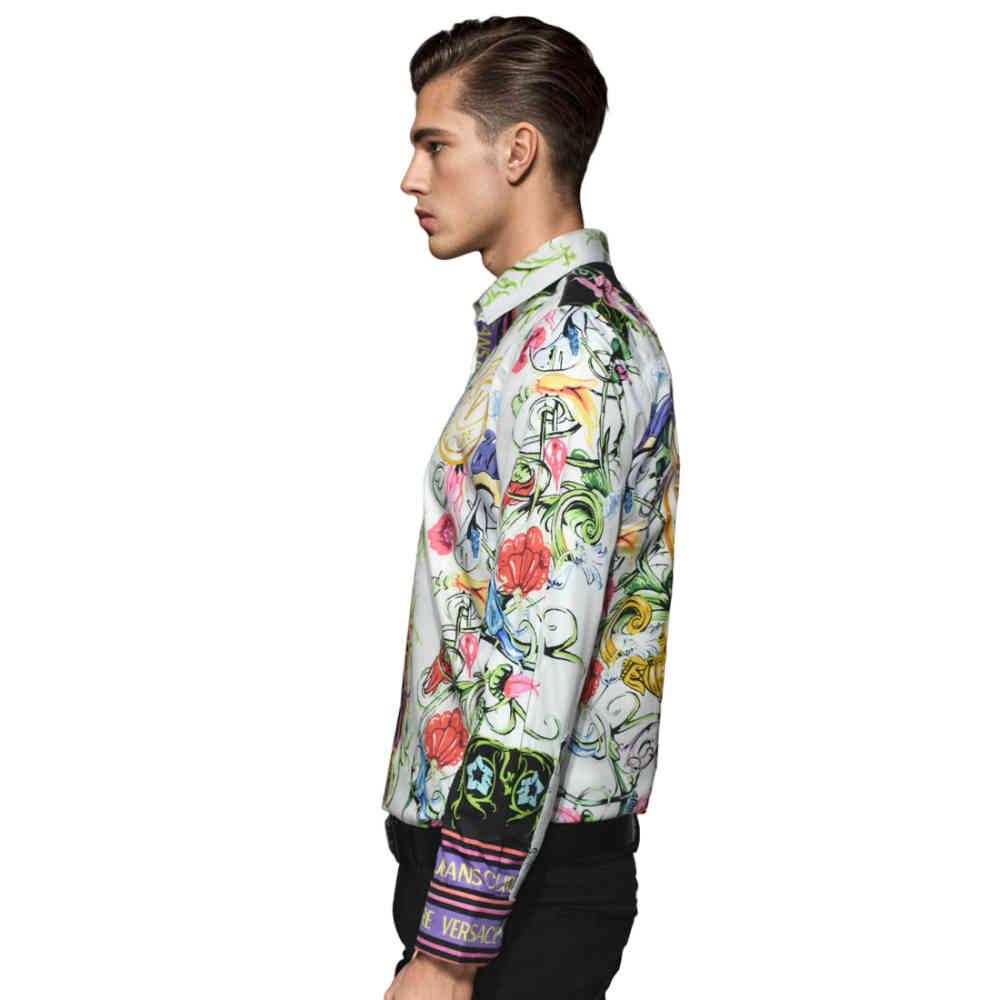 Versace Jeans Couture White Garden Print Shirt-2