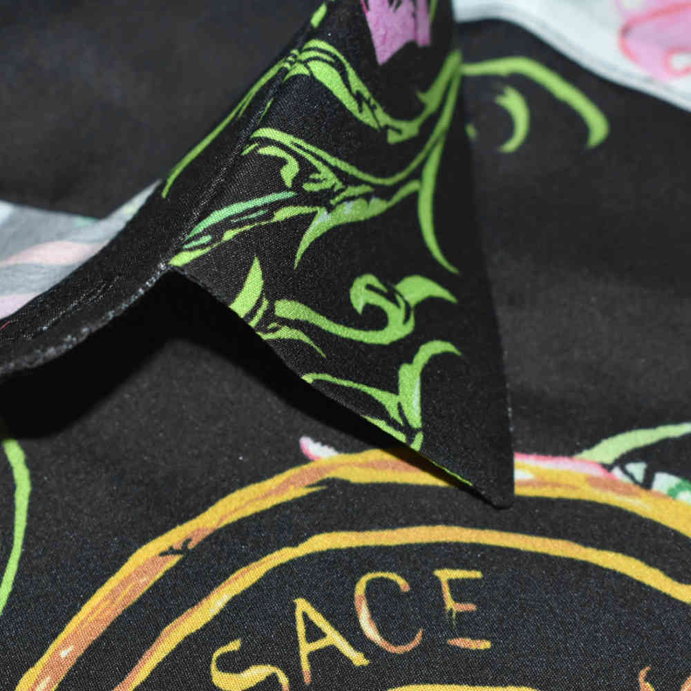Versace Jeans Couture Black Garden Print Shirt-4