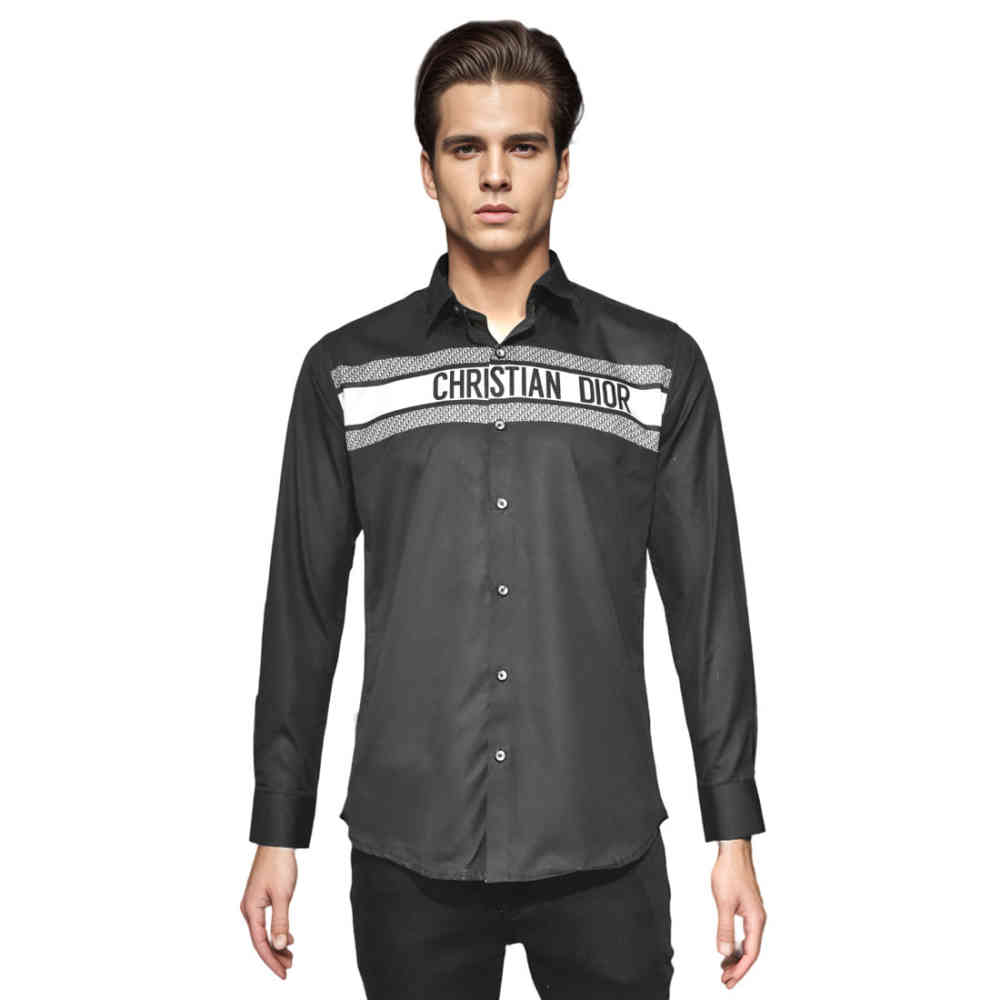 Christian Dior Signature Logo Black Premium Shirt-6