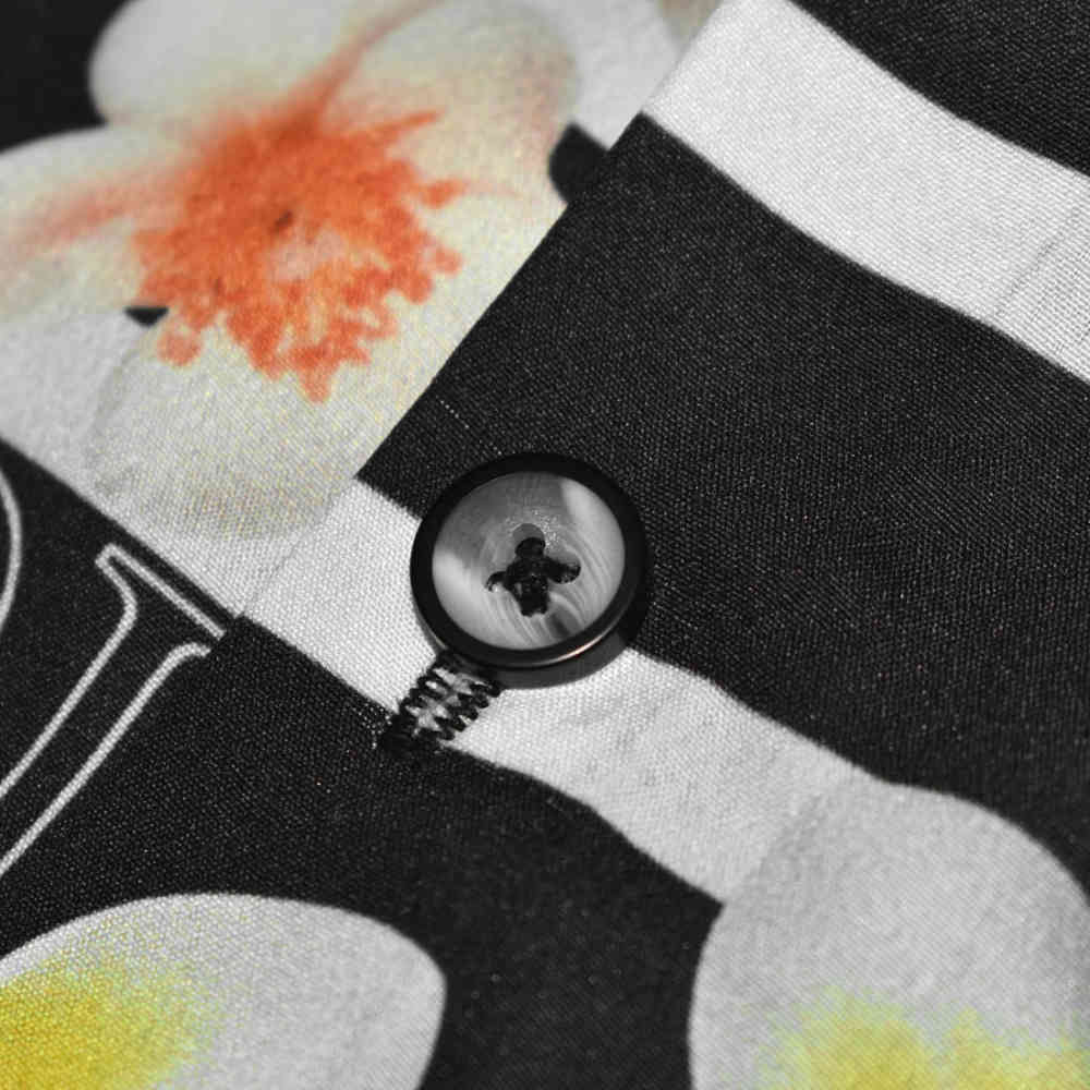 Dior Floral Print Black Premium Cotton Shirt-3