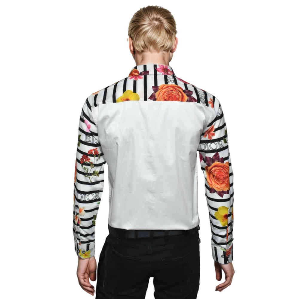 Dior logo Patch White Designer Premium Shirt-thumb-1