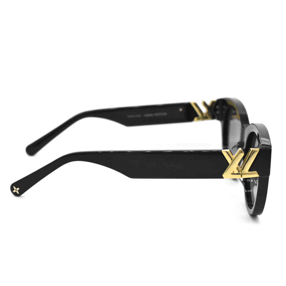 Louis Vuitton Black Premium Round Sunglasses-3