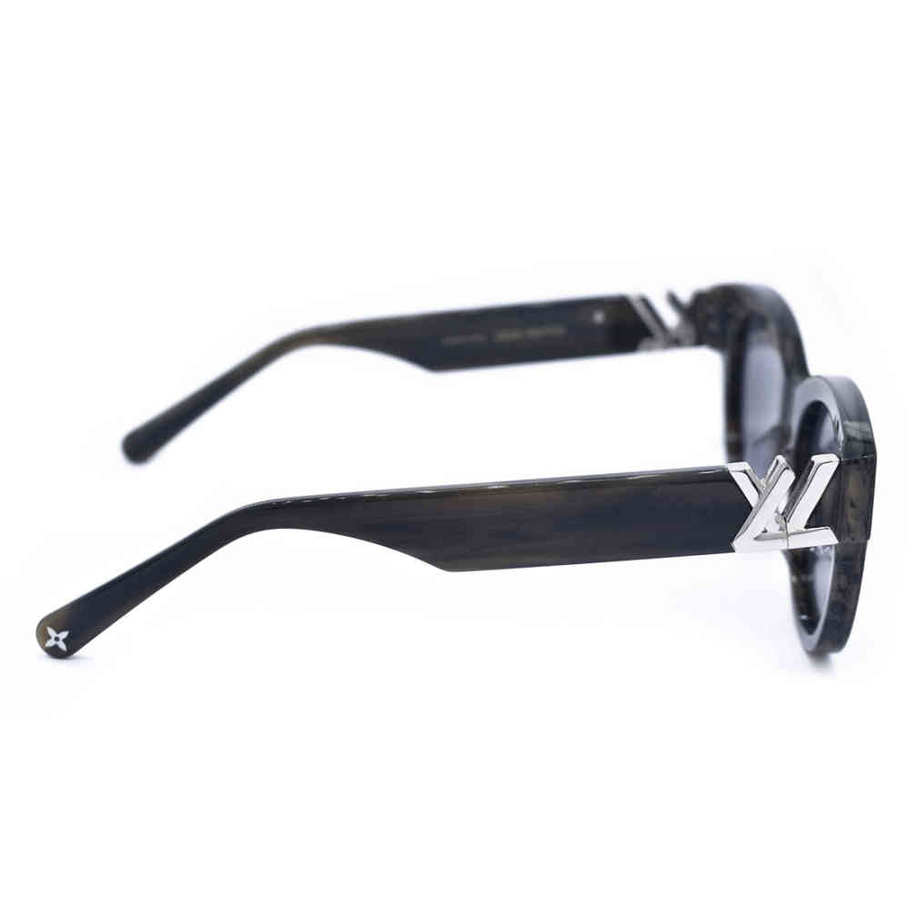 Louis Vuitton Black Confidence Square Round Sunglasses-3