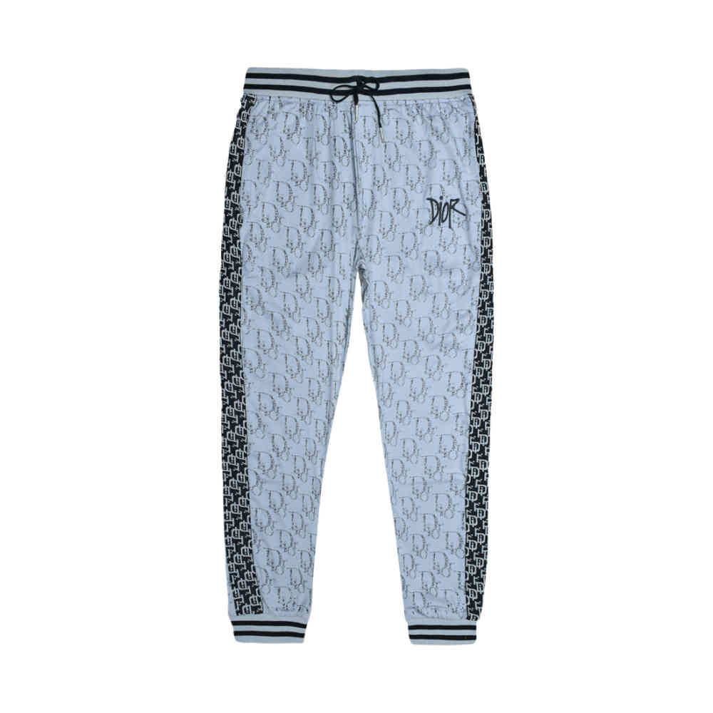 Grey Dior Printed Black Premium Men Track Pants