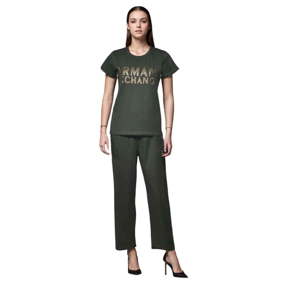 Armani Exchange Dark Green Premium Cotton Co-ord Set-1