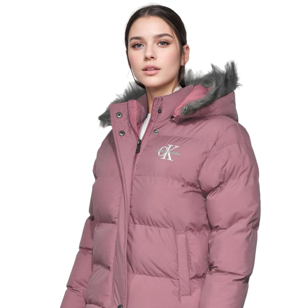 Pink Calvin Klein Black Premium Quality Puffer Jacket