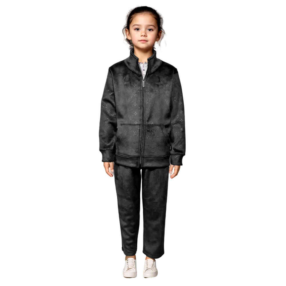 Louis Vuitton Monogram Black Premium Kids Tracksuit