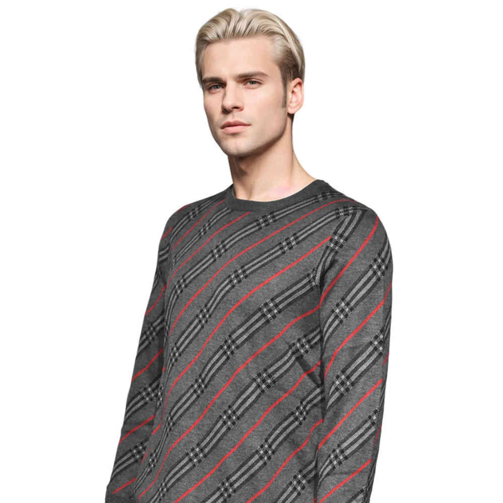 Grey Burberry Brown Authentic Quality Pullover