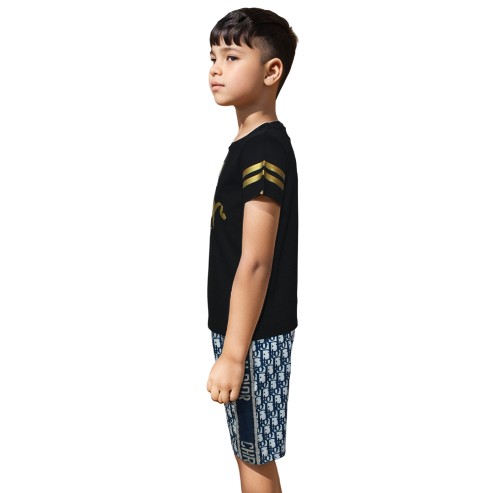 Dior Black Premium Quality Kids Co-ord Set-2