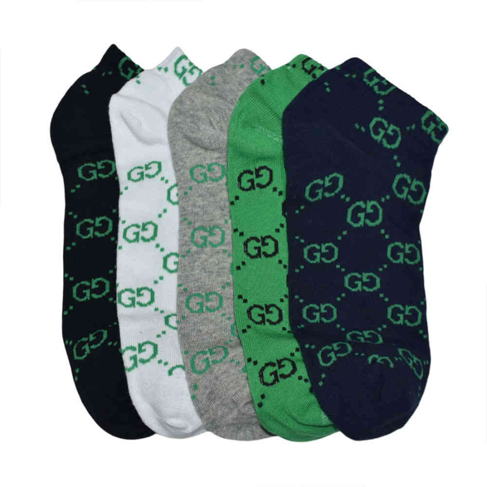 Embroidered logo Low Ankle Socks - Pack of 5 Gucci Embroidered logo Premium Ankle Socks - Pack of 5