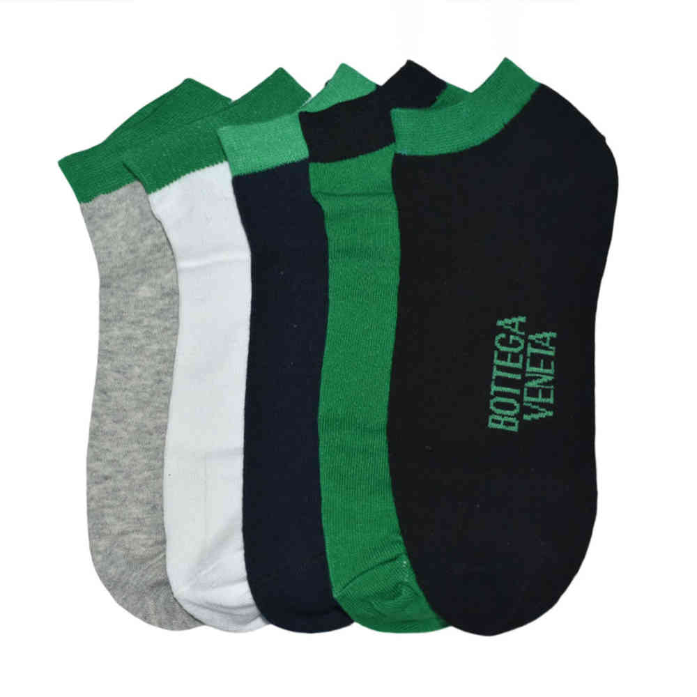 Bottega Veneta Embroidered logo Premium Low Ankle Socks - Pack of 5-thumb-1