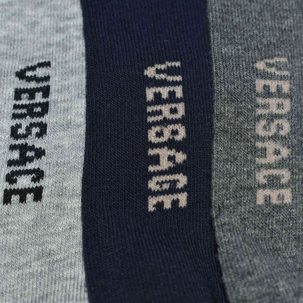 Versace Embroidery Premium Luxury Low Ankle Socks - Pack of 5-3
