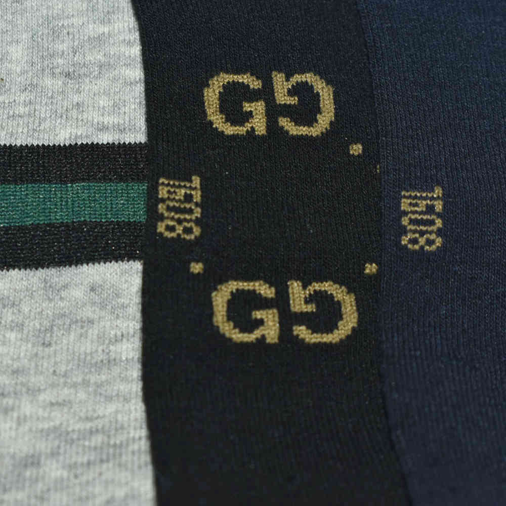 Gucci Multi Color Premium Low Ankle Cotton Socks - Pack of 5-thumb-3