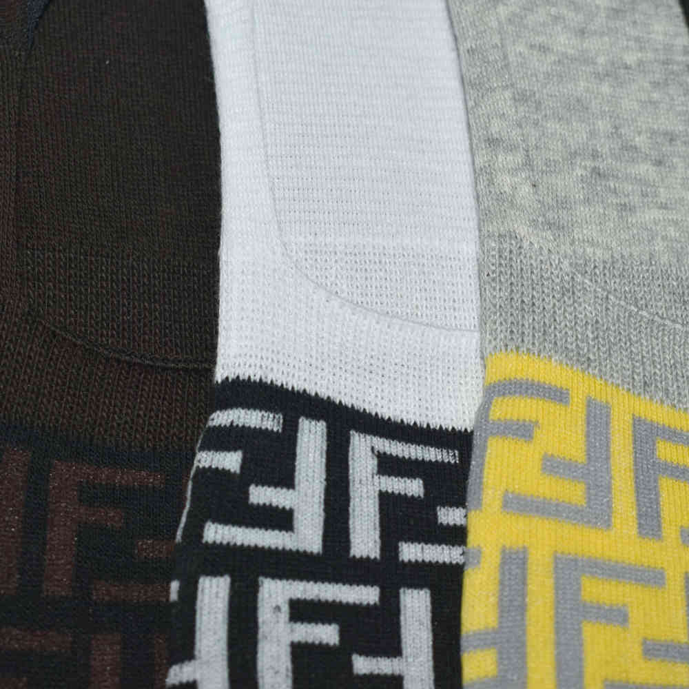 Fendi Premium Quality Loafer Socks - Pack of 5-thumb-3