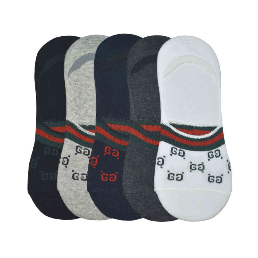 Premium Quality No Show Socks - Pack of 5 Gucci Embroidered logo Premium Ankle Socks - Pack of 5
