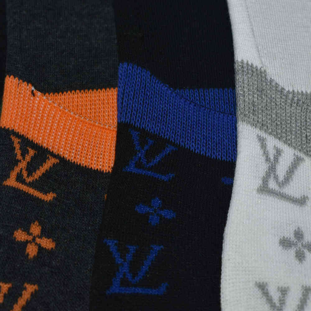 Louis Vuitton Monogram Premium No Show Socks - Pack of 5-3