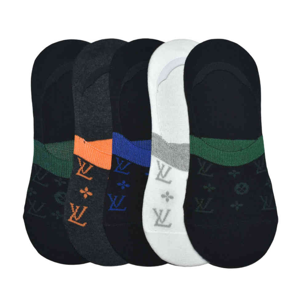 Monogram Premium No Show Socks - Pack of 5 Louis Vuitton Monogram Premium Low Ankle Socks - Pack of 5