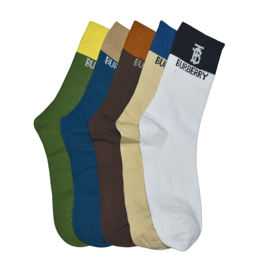 Premium Quality Ankle Socks - Pack of 5 Burberry No Show Premium Quality Socks