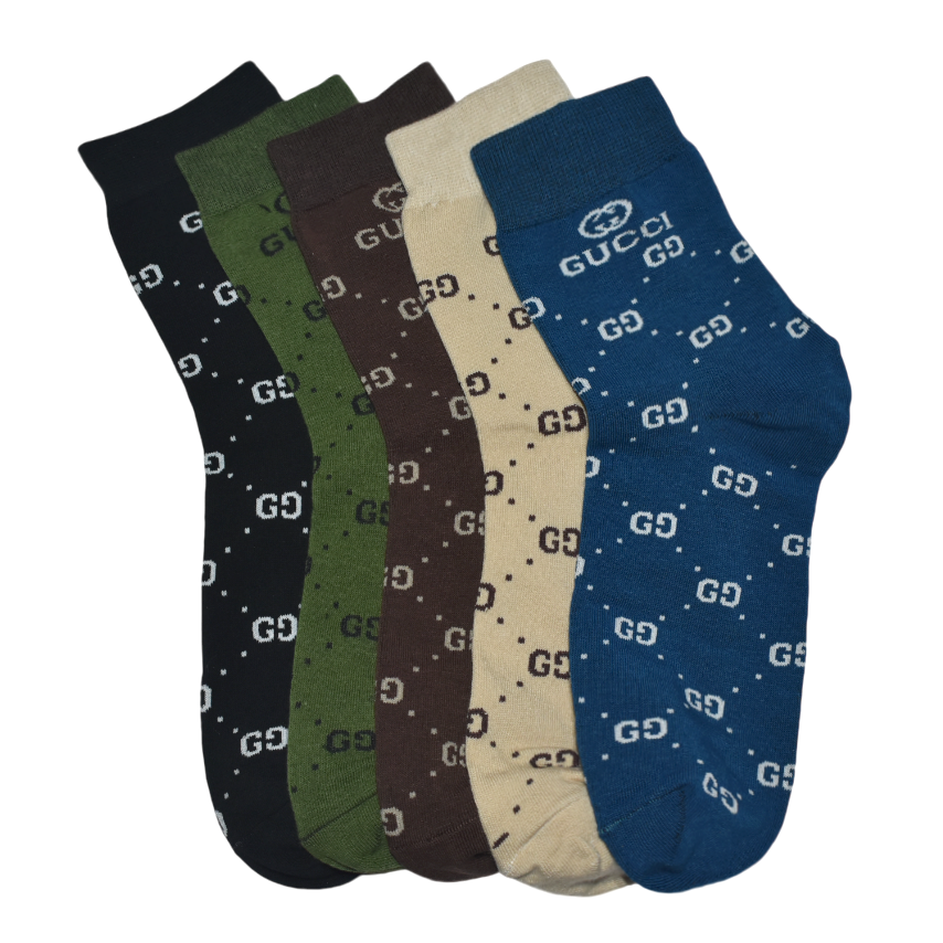 Gucci Premium Quality Ankle Socks - Pack of 5-thumb-1