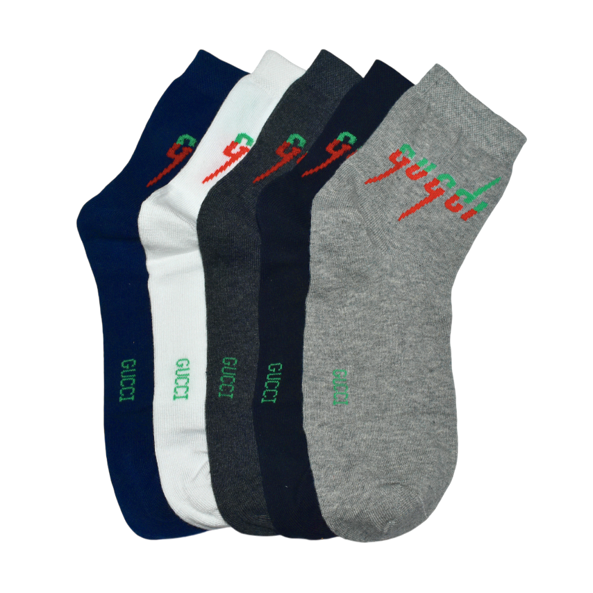 Gucci Premium Quality Ankle Socks - Pack of 5-thumb-0