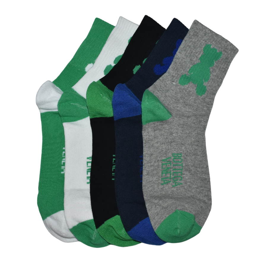 Teddy Print Premium Low cut Socks - Pack of 5 Bottega Veneta Teddy Print Premium Low Ankle Socks - Pack of 5