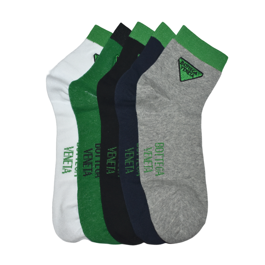 Bottega Veneta Premium Quality Low cut Socks - Pack of 5-thumb-0