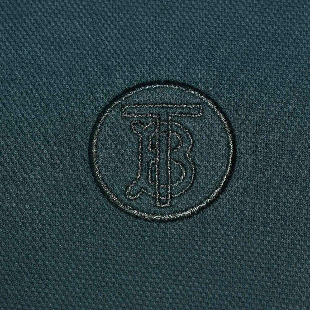 Burberry TB Embroidery Green Authentic Polo T-shirt-3