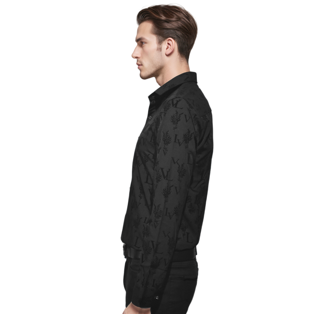 Louis Vuitton Black Premium Quality Designer Shirt-2