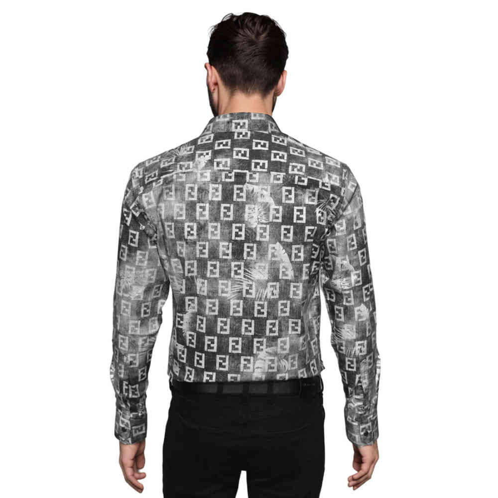 Fendi Logo Print Black Premium Shirt-1