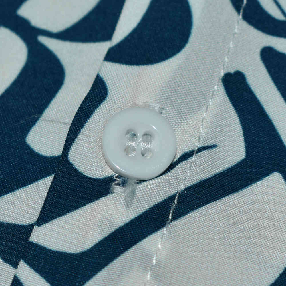 Dior White and Blue Swirl Logo Printed Shirt-3