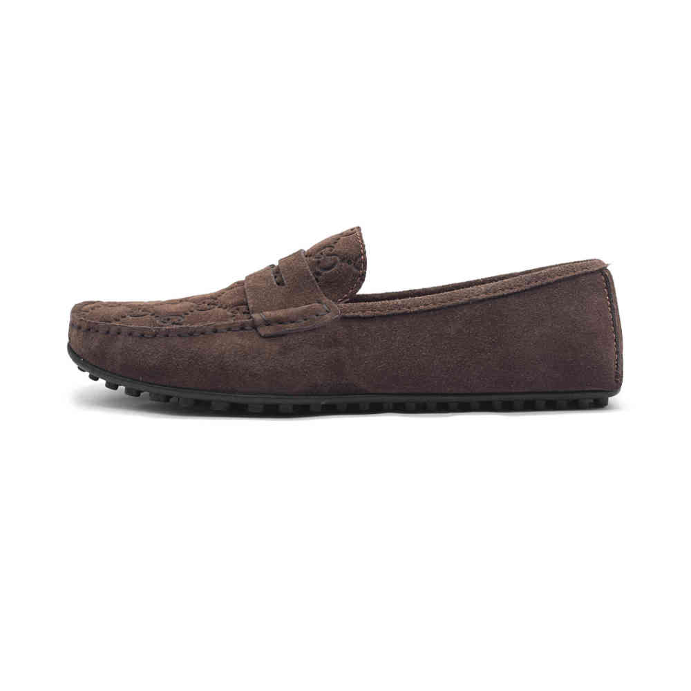 Gucci Brown Premium Suede loafers-1