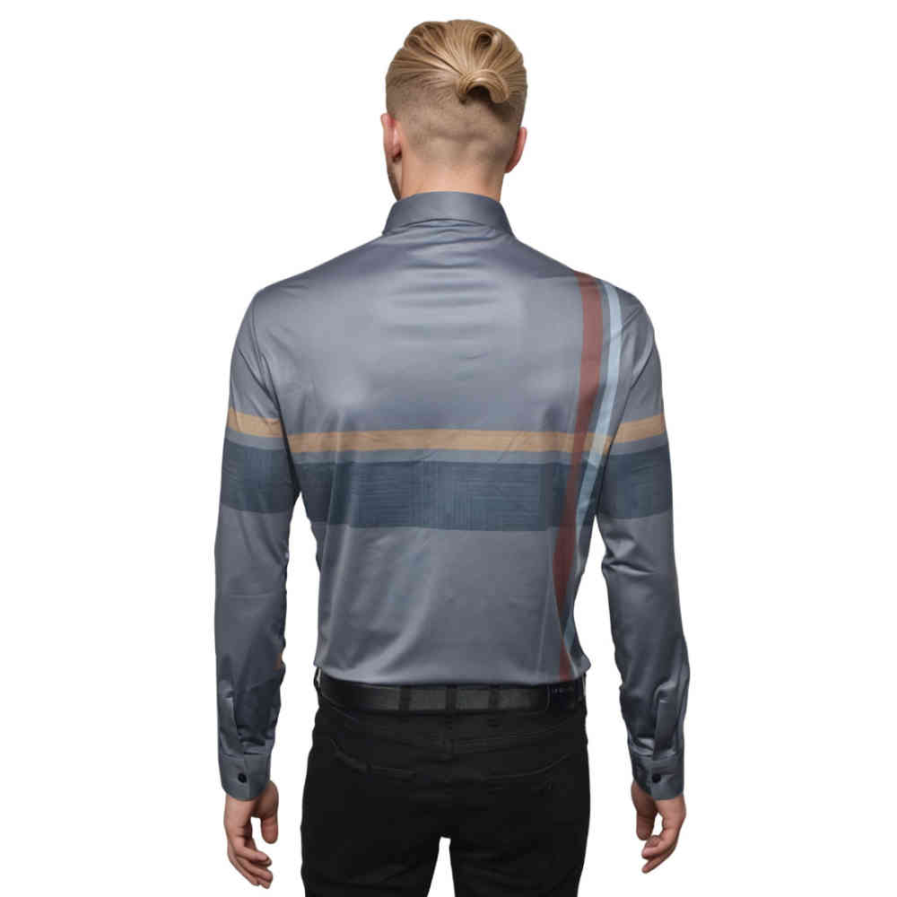 Burberry Check Grey Premium Quality Formal Shirt-1