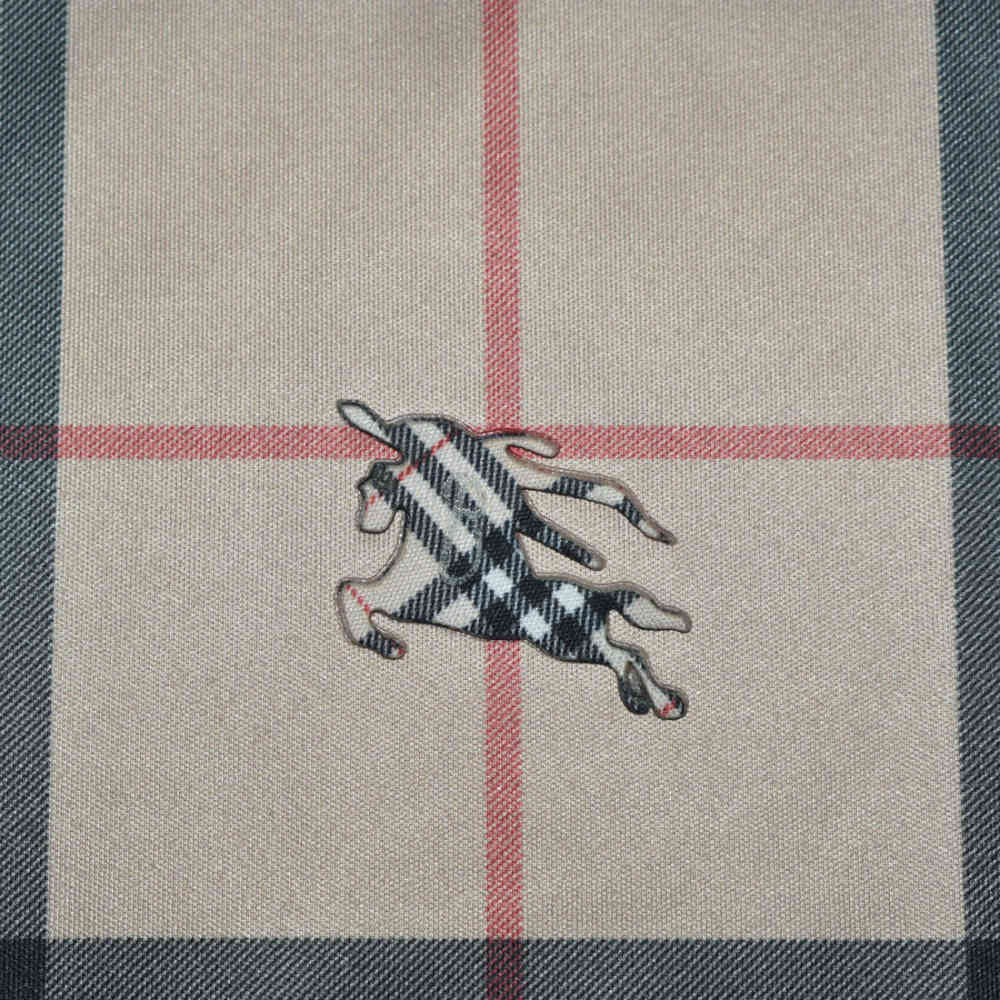 Burberry Brown Check Embroidered Logo Premium Polo T-shirt-thumb-3