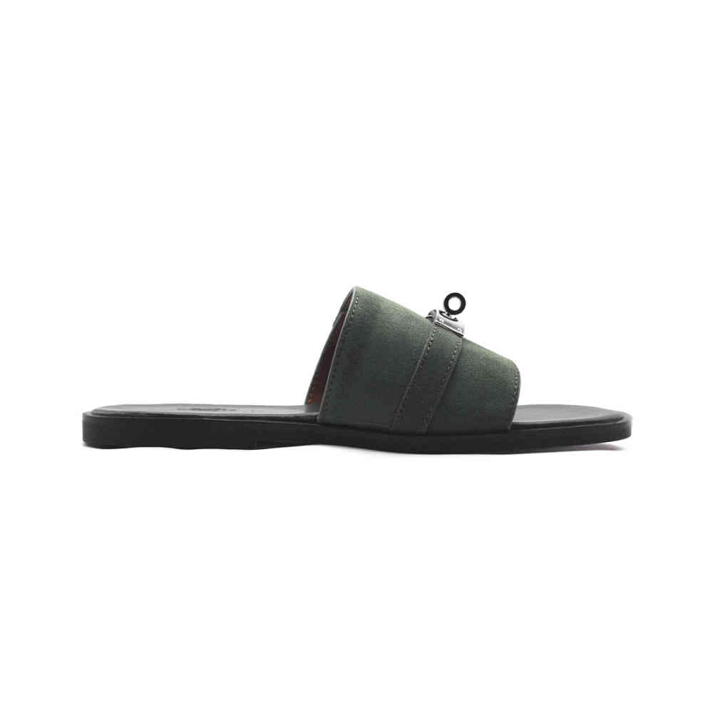 Hermes Green Premium Quality Flip-flops-thumb-2
