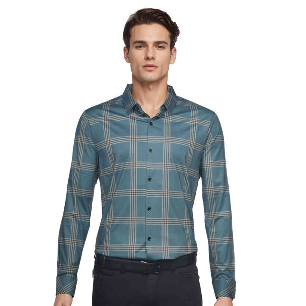 Green Burberry Blue Check Premium Casual Shirt