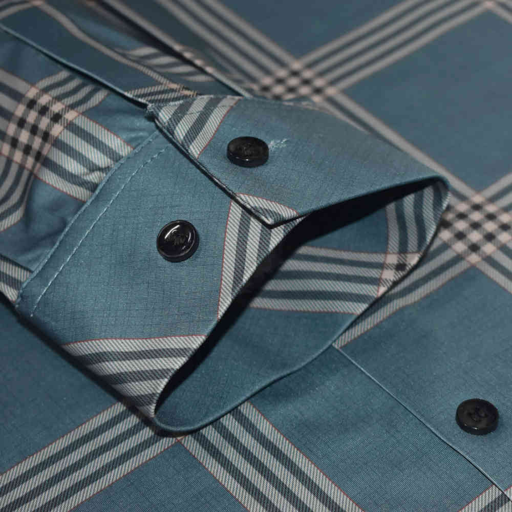 Burberry Green Checked Premium Casual Shirt-5