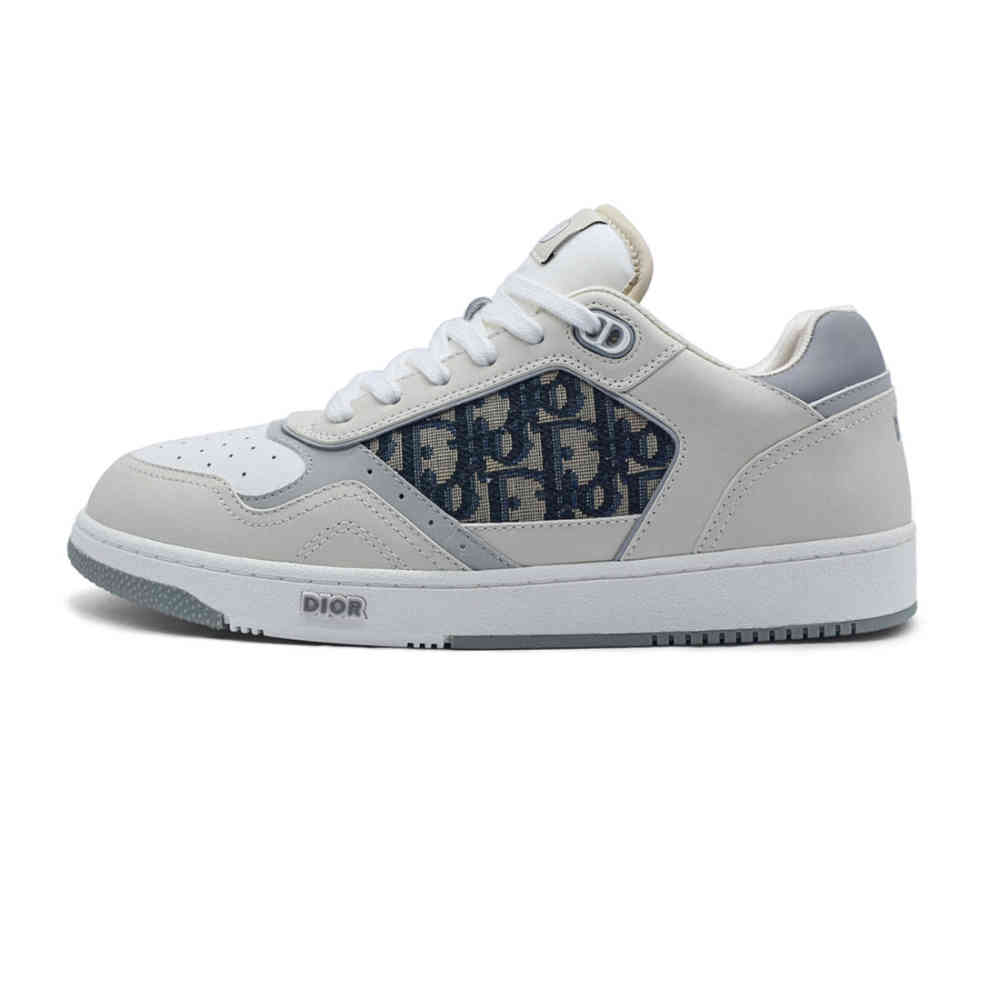 Beige/grey Dior White & Blue Premium Low-top Sneaker