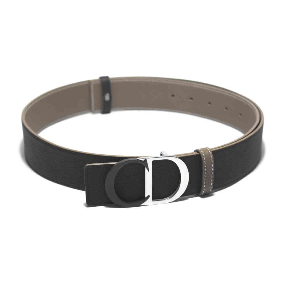 Dior CD Diamond Print Reversible Belt-thumb-0