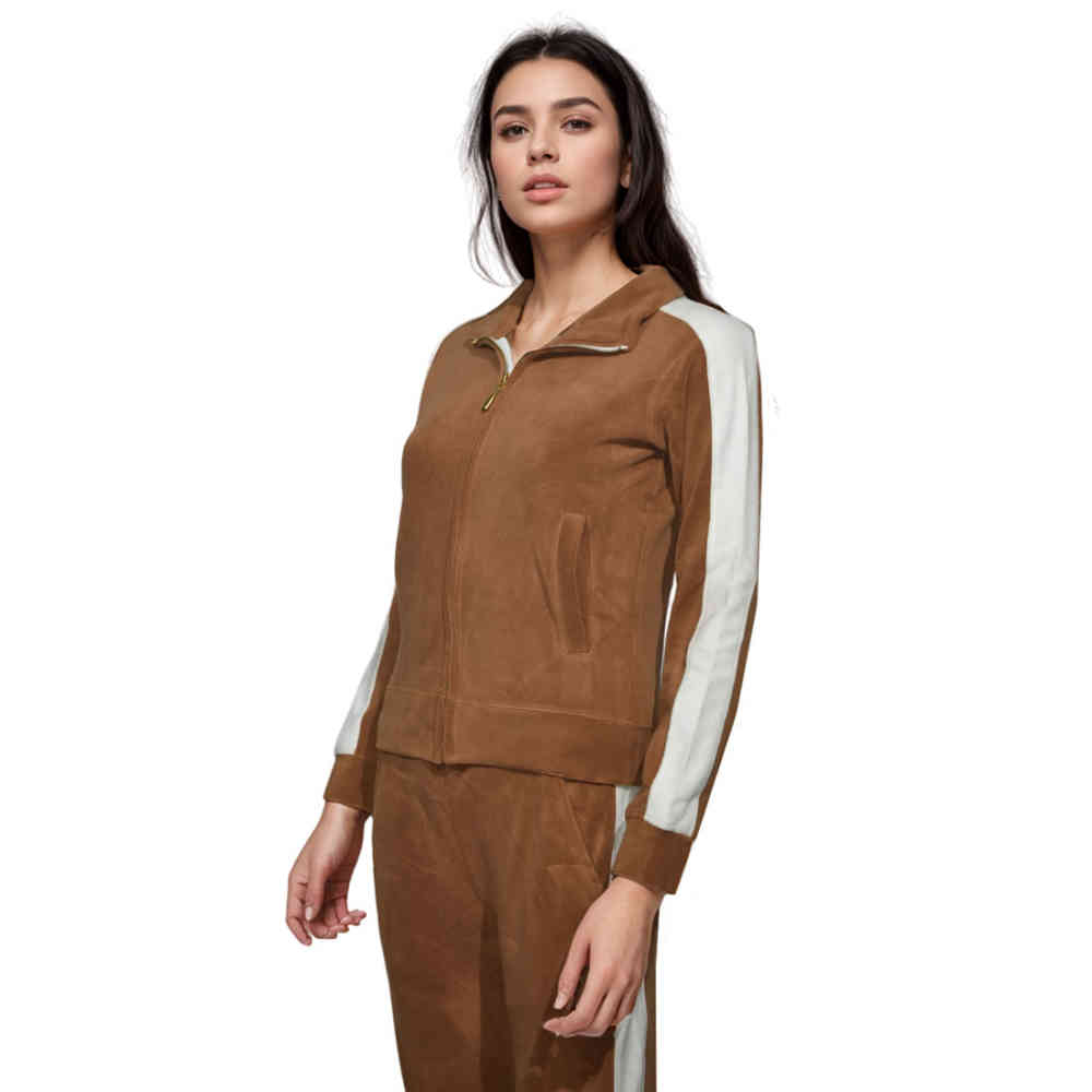 Brown & White Zara Wine & White Premium Quality Tracksuit