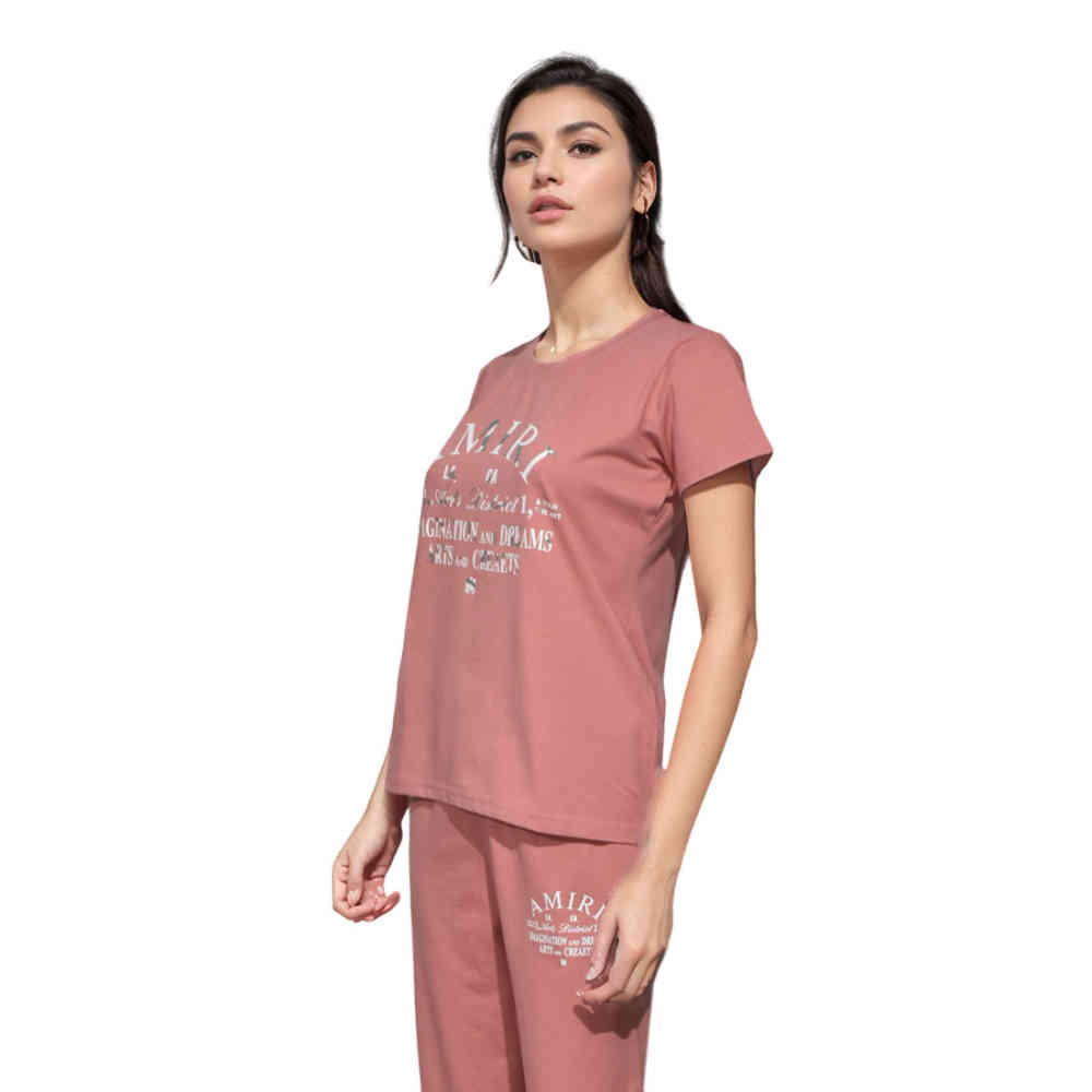 Pink Amiri Blue Premium Cotton Co-ord Set