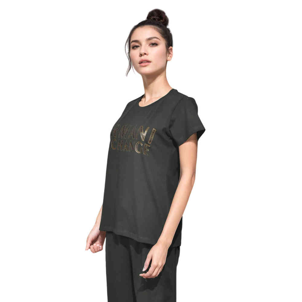 Dark Green Armani Exchange Brown Premium Cotton Co-ord Set