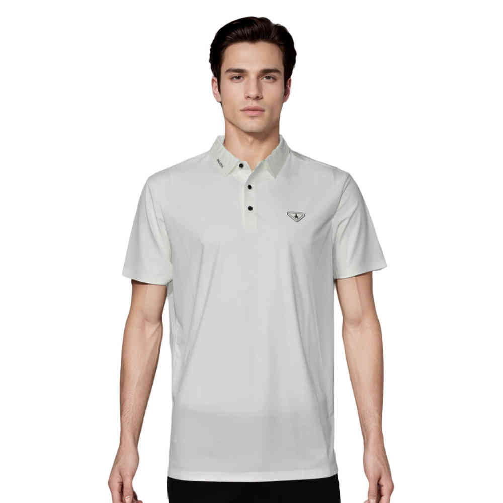White Prada Grey Premium Quality Polo Tees