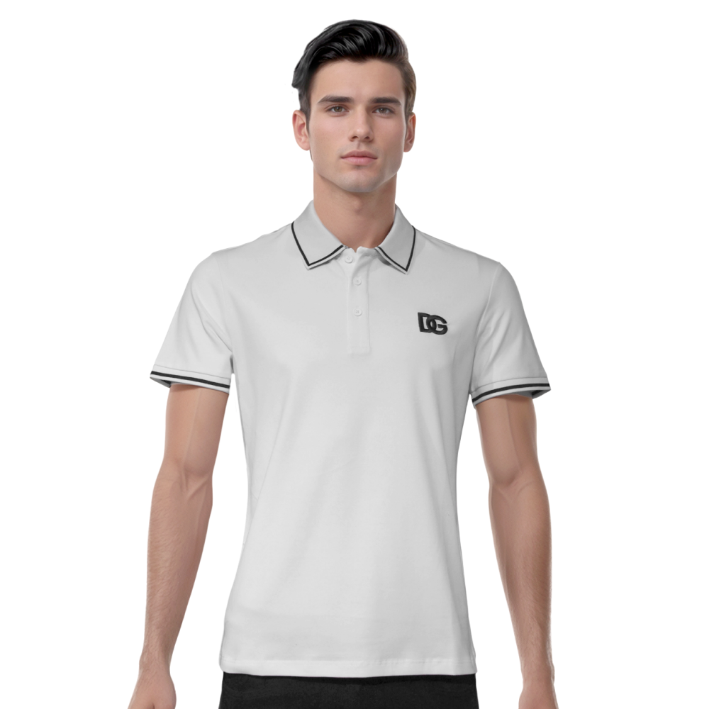 White Dolce & Gabbana Embroidery-logo Black Cotton Premium T-shirt