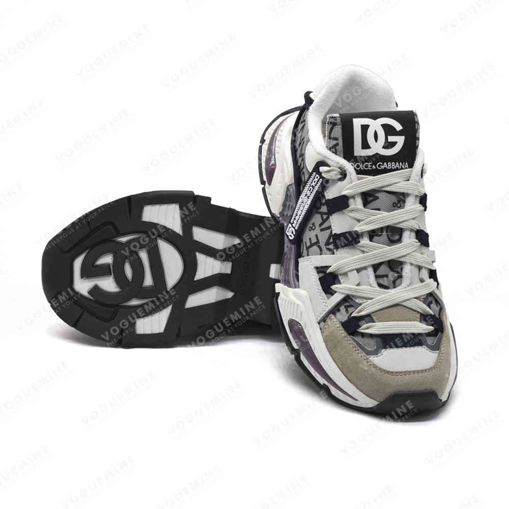 Dolce & Gabbana Airmaster Panelled Coffee Sneakers-thumb-5